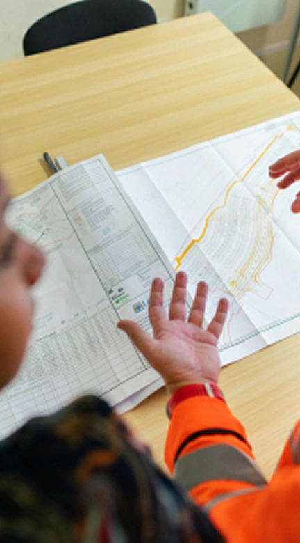 Architects and engineers collaborating on design development